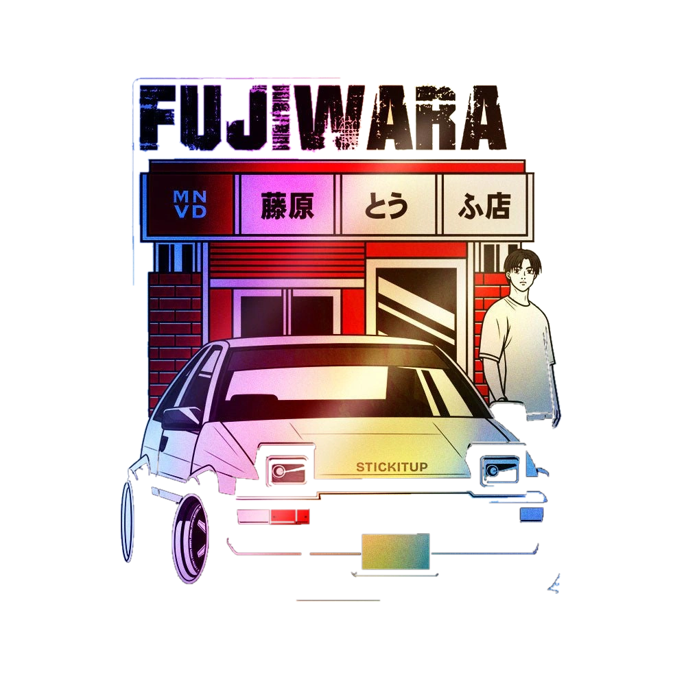 Touge Tofu Drift Holographic Stickers